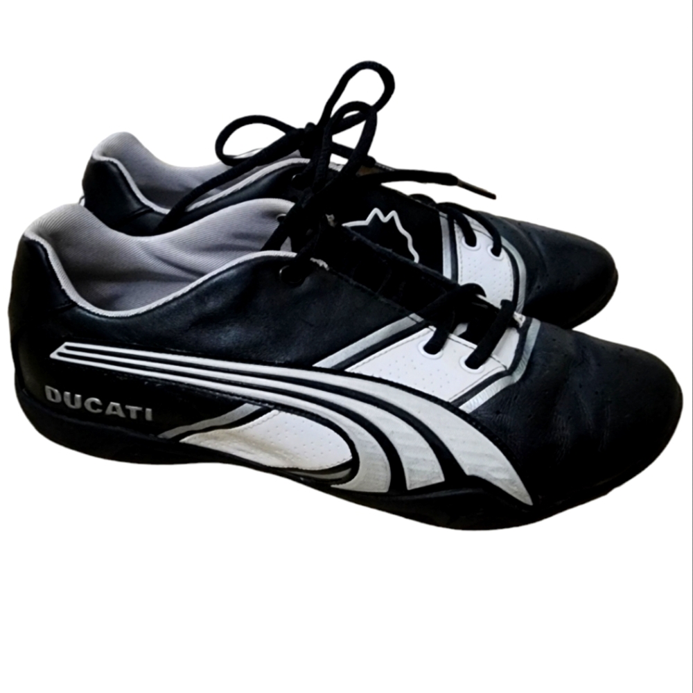 Panigale II Men's Puma Ducati Motorsport Shoes Size 10 - Black Silver White